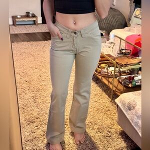 Rare Vintage Levi’s Silver Tab Y2K Women’s Bootcut Low Rise Khaki Pants – 5M